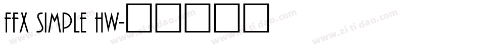FFX Simple HW字体转换